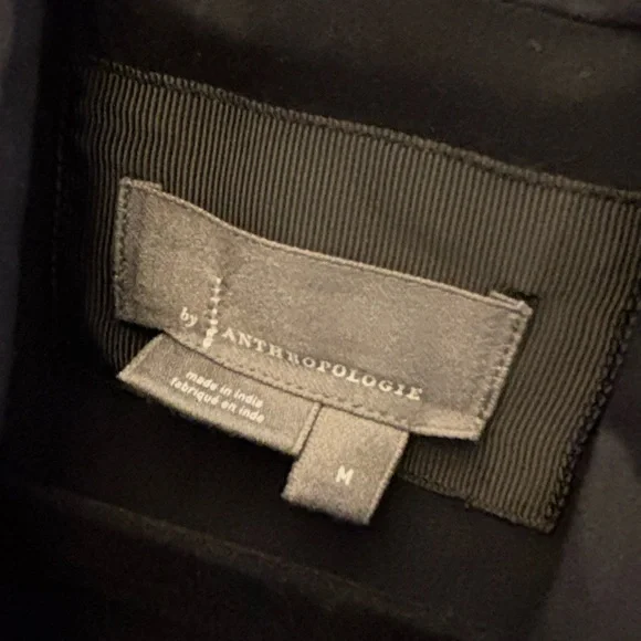 ANTHROPOLOGIE black TOMMIE Zip-Front Midi Dress MEDIUM sleeveless COTTON - Picture 6 of 13